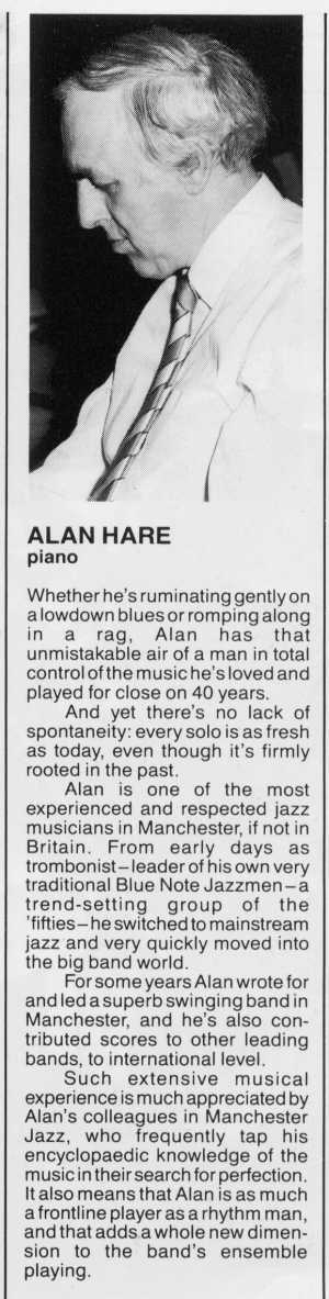 Alan Hare in the Mart Rodger Manchester Jazz publicity